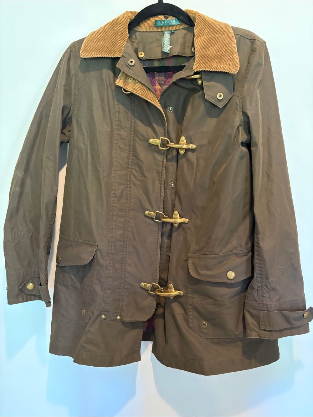 Ralph Lauren Brown Utility Jacket with Tan Corduroy Collar - Picture 4 of 14